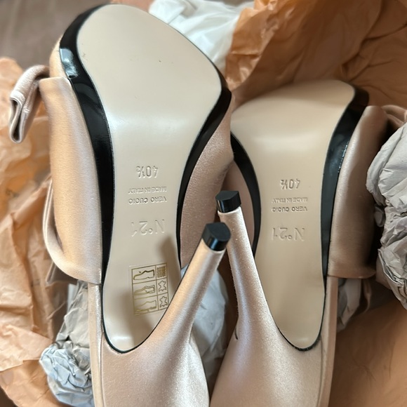 NEW N21 satin high heel sandal raso cipria shoes 40.5 - Picture 6 of 7